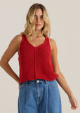 Penn Knit Top - Rust Red