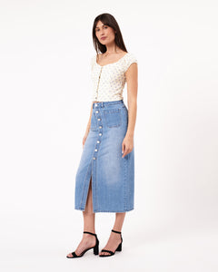 Sailor Denim Skirt - Mid Vintage Blue