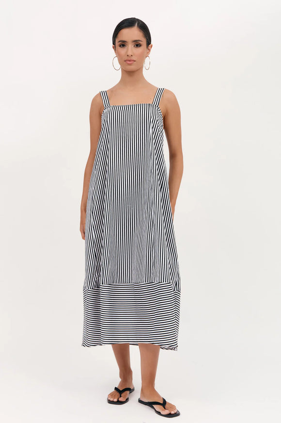 Shay Stripe Dress - Black/White