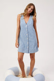 Sicily Heart Denim Dress - Sky & Indigo
