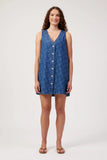 Sicily Heart Denim Dress - Sky & Indigo