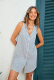 Sicily Heart Denim Dress - Sky & Indigo