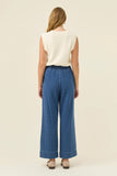 Sloane Denim Pant - Check & Indigo