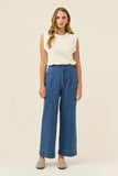 Sloane Denim Pant - Check & Indigo