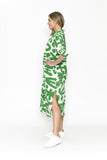 Sofia Shirt Dress - Green Abstract