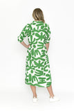 Sofia Shirt Dress - Green Abstract