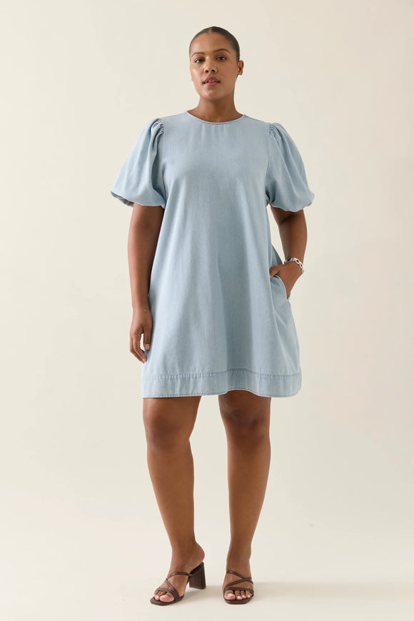Sofie Denim Dress - Sky & Drift