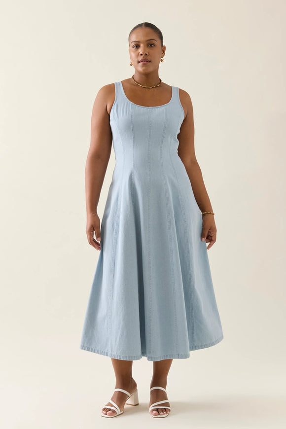 Sofie Denim Tank Dress - Sky & Drift
