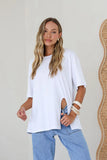 Split Tee - White