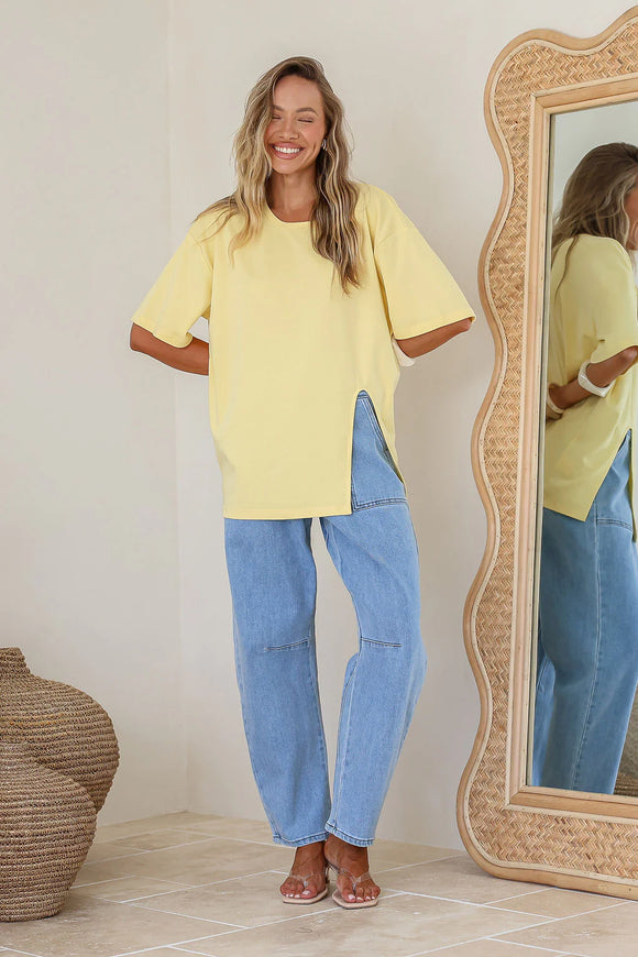 Split Tee - Yellow