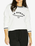 Le Marais Sweat Top - Ivory/Black