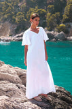 Theo Linen Maxi - White