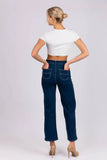 Tina Wide Leg Jean - Dark Blue