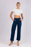 Tina Wide Leg Jean - Dark Blue