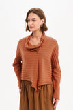 Cowl Neck Button Knit - Amberstone