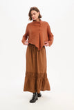 Cowl Neck Button Knit - Amberstone