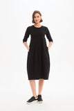 Diagonal Seam Dress - Black