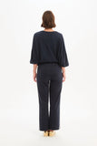 Straight Leg Lounge Pant - Navy/Cream Stripe
