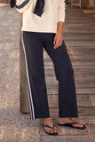 Straight Leg Lounge Pant - Navy/Cream Stripe