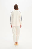 Stripe Sleeve Sweat - Cream/Navy & Navy/Cream