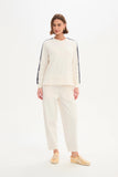 Stripe Sleeve Sweat - Cream/Navy & Navy/Cream