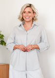 Diamonte Shirt - White & Slate