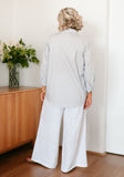 Diamonte Shirt - White & Slate