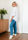 Diamonte Shirt - White & Slate