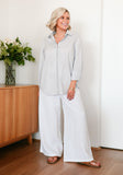Diamonte Shirt - White & Slate
