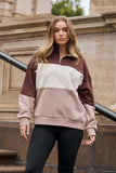 Varsity Sweater - Chocolate Mocha Stripe