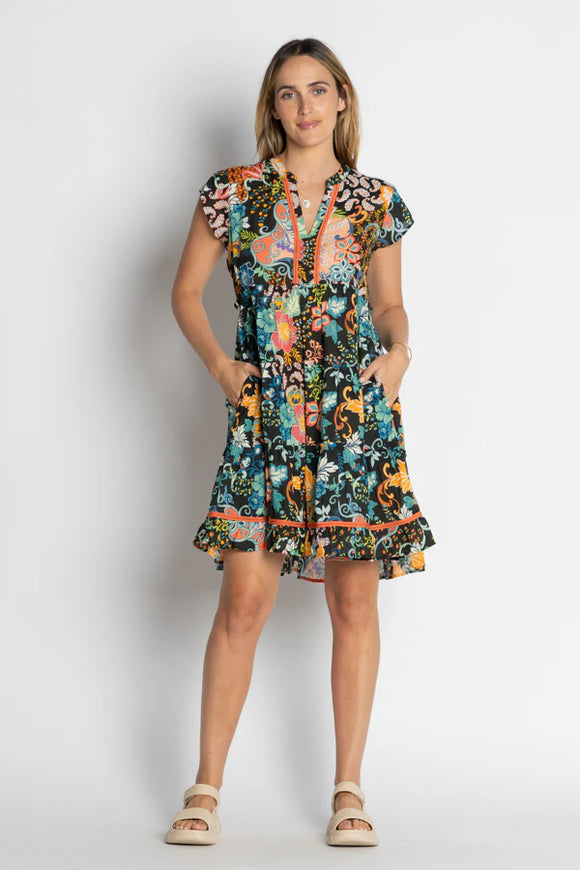 Yara Tiered Dress - Black