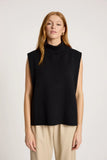 Zala Knit Vest - Black & Mahogany